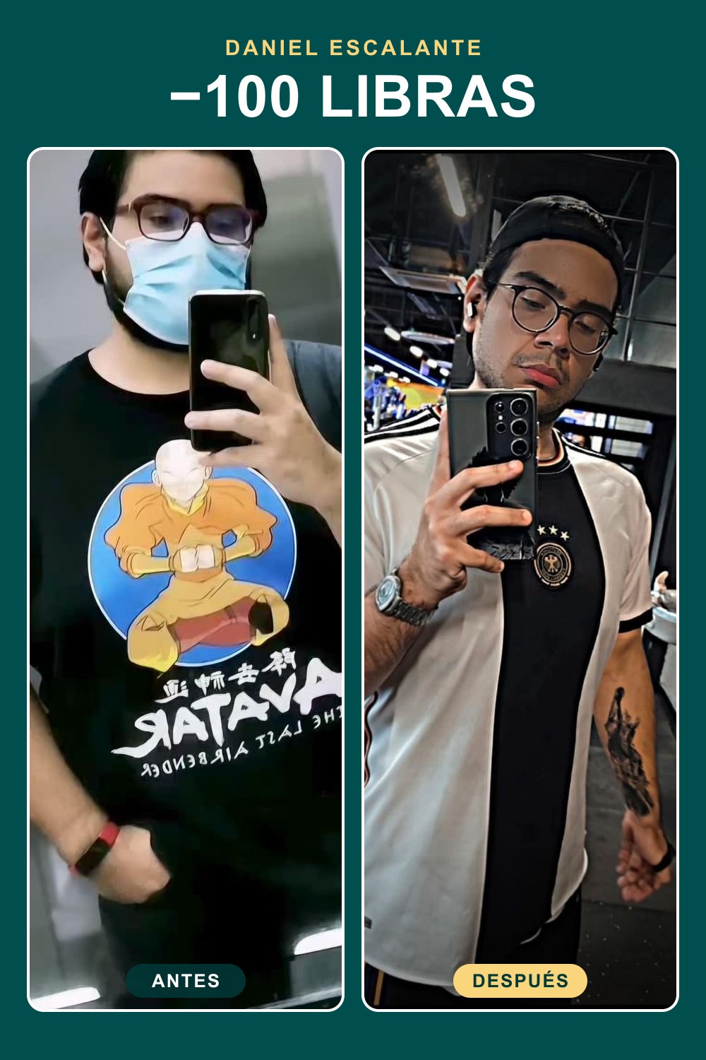 Antes y después de un paciente